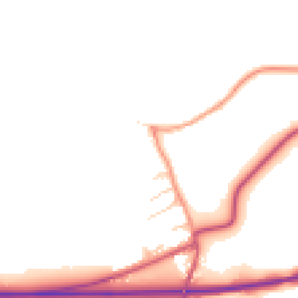 Daytime road noise heatmap for LE16 8PL