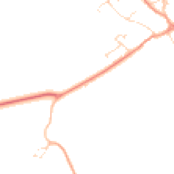 Daytime road noise heatmap for LE16 8RH