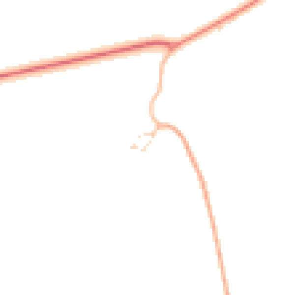 Daytime road noise heatmap for LE16 8RJ