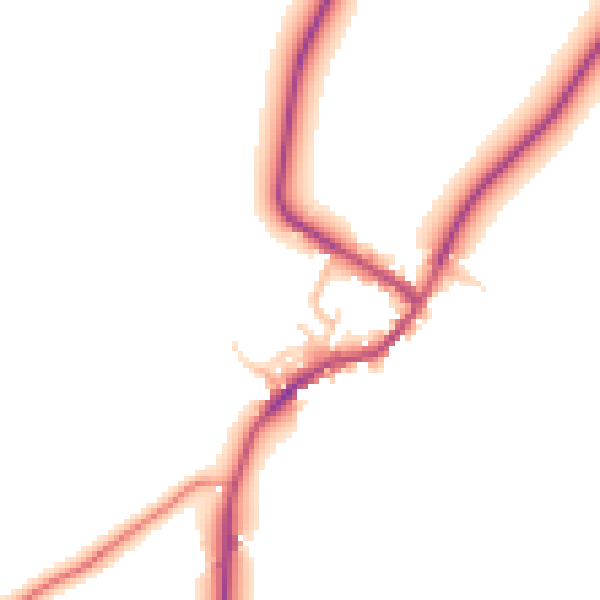Daytime road noise heatmap for LE16 8RL