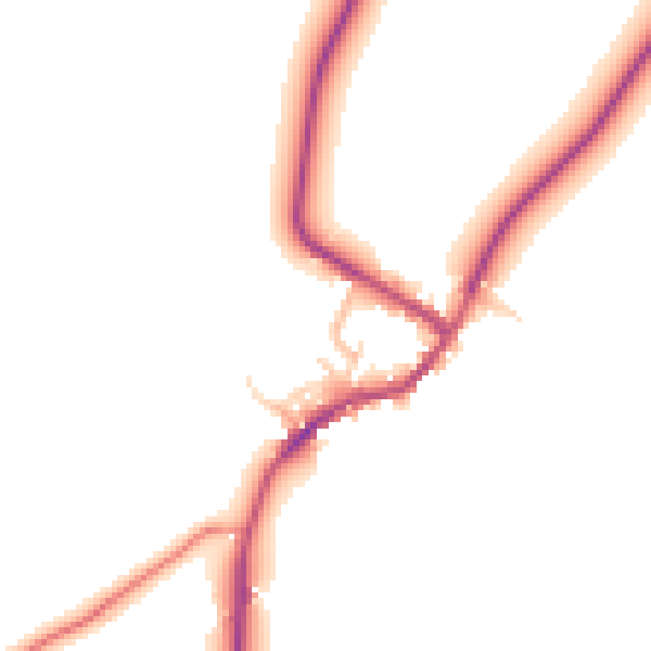 Daytime road noise heatmap for LE16 8RW