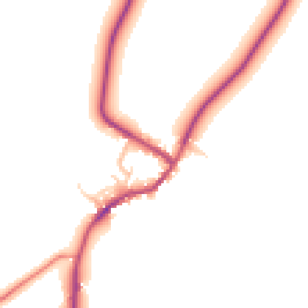 Daytime road noise heatmap for LE16 8RX