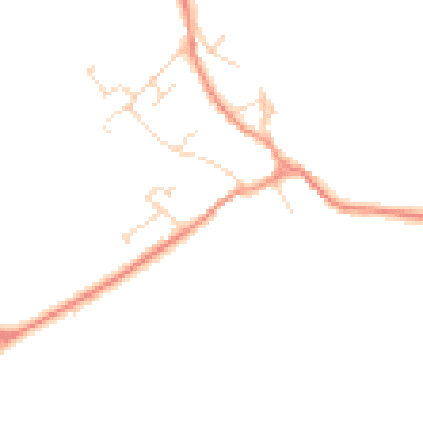 Daytime road noise heatmap for LE16 8SG