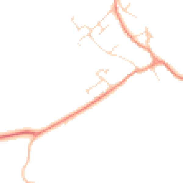 Daytime road noise heatmap for LE16 8SQ