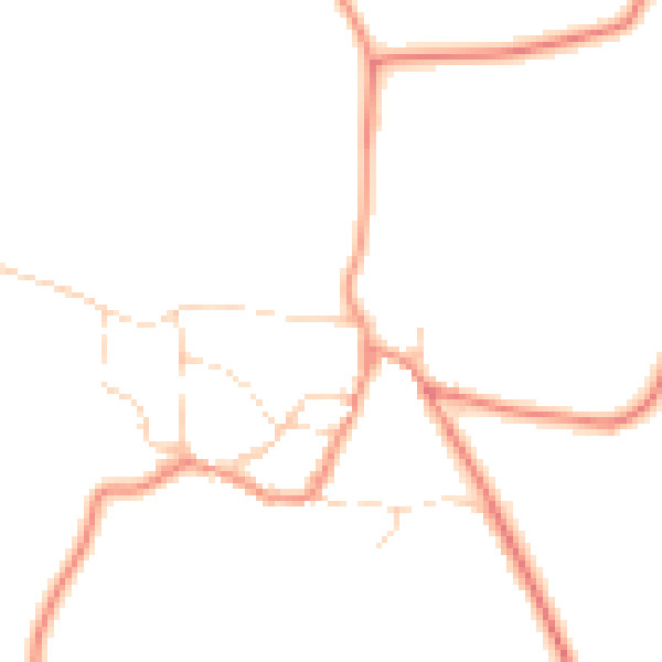 Daytime road noise heatmap for LE16 8UJ