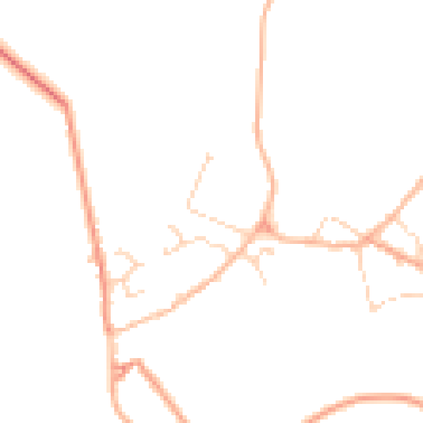Daytime road noise heatmap for LE16 8XB