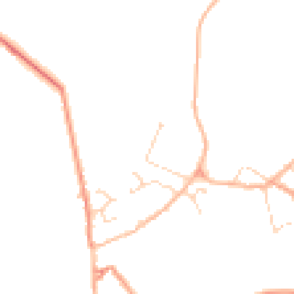 Daytime road noise heatmap for LE16 8XD