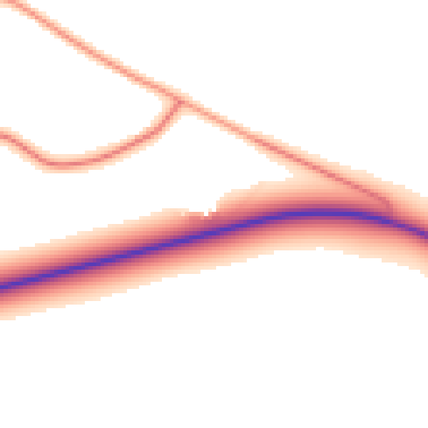 Daytime road noise heatmap for LE16 8XJ