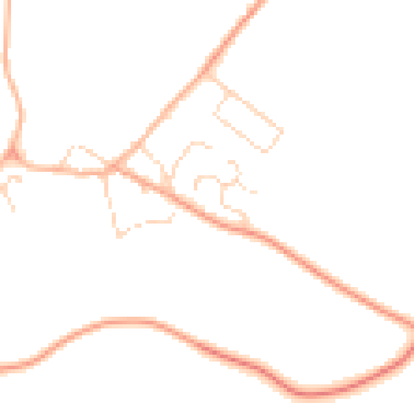Daytime road noise heatmap for LE16 8XR