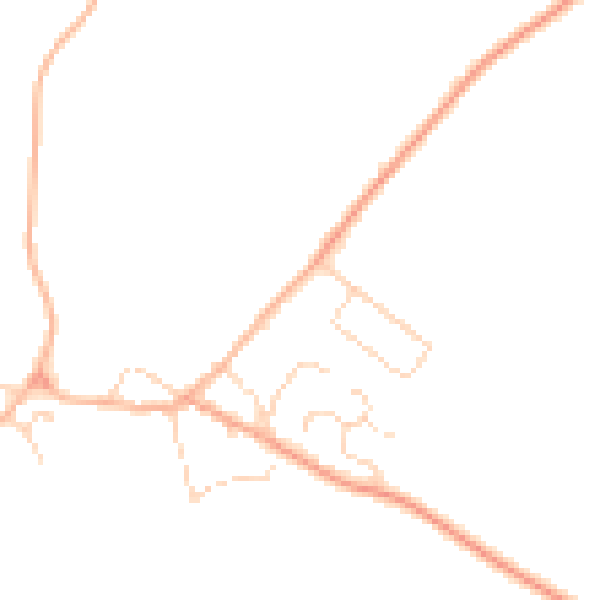 Daytime road noise heatmap for LE16 8XS