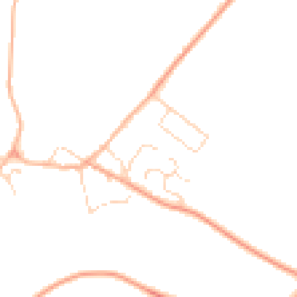 Daytime road noise heatmap for LE16 8XW