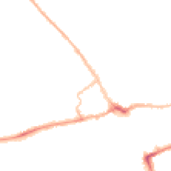 Night-time road noise heatmap for LE16 9AT