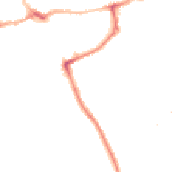 Night-time road noise heatmap for LE16 9EH