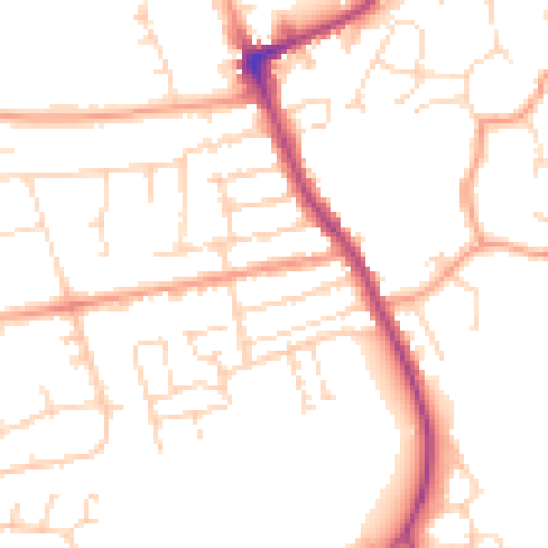 Daytime road noise heatmap for LE16 9EJ
