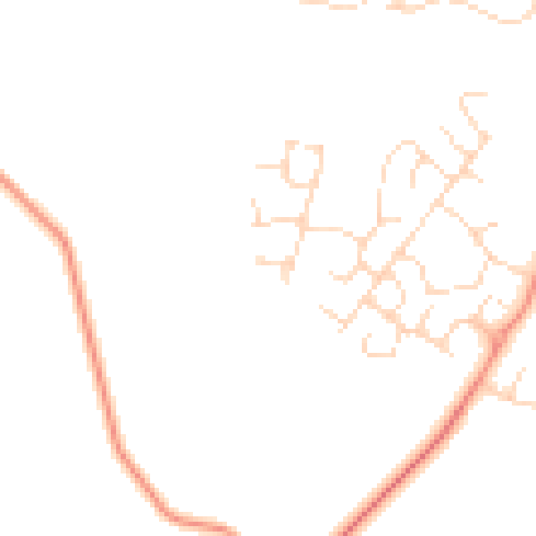Daytime road noise heatmap for LE16 9JY