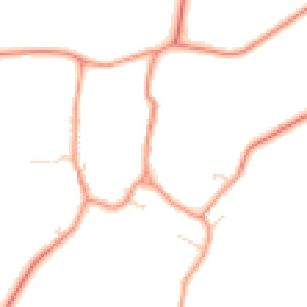 Daytime road noise heatmap for LE16 9SA