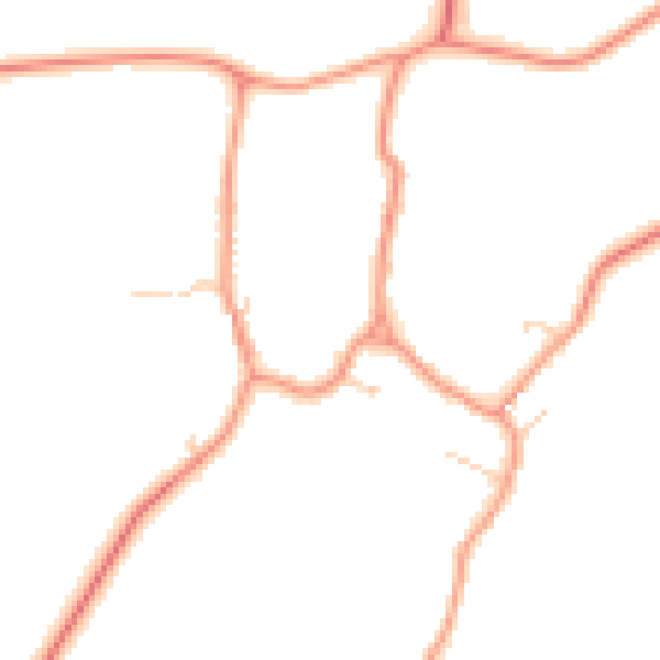 Daytime road noise heatmap for LE16 9UR