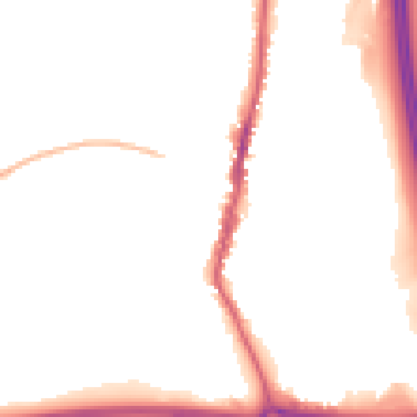 Night-time road noise heatmap for LE17 4AE