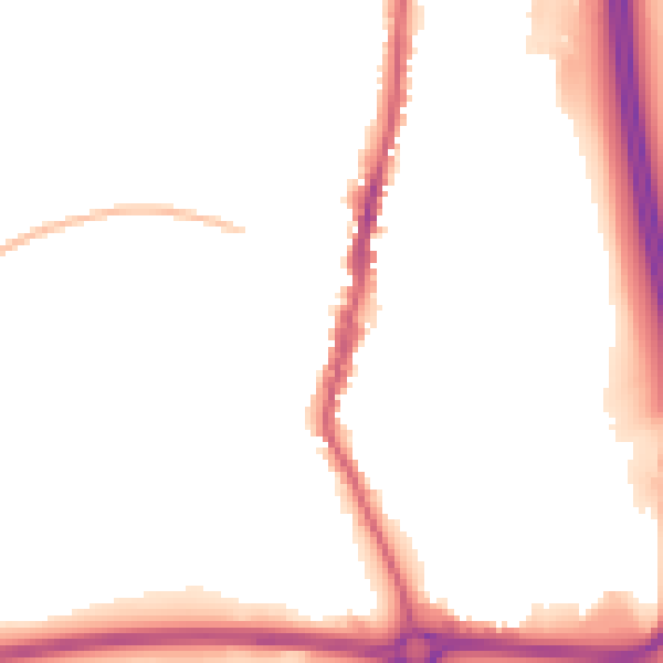 Night-time road noise heatmap for LE17 4AH