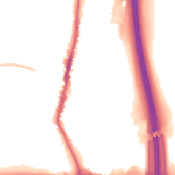 Night-time road noise heatmap for LE17 4AP