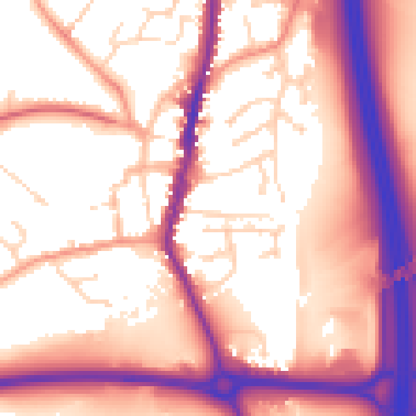 Daytime road noise heatmap for LE17 4AQ