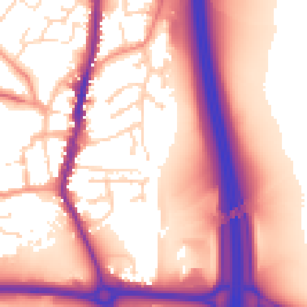 Daytime road noise heatmap for LE17 4AS