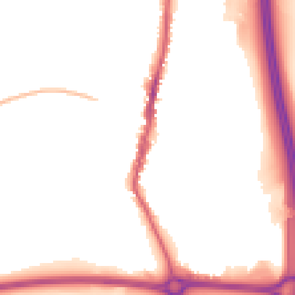 Night-time road noise heatmap for LE17 4AT