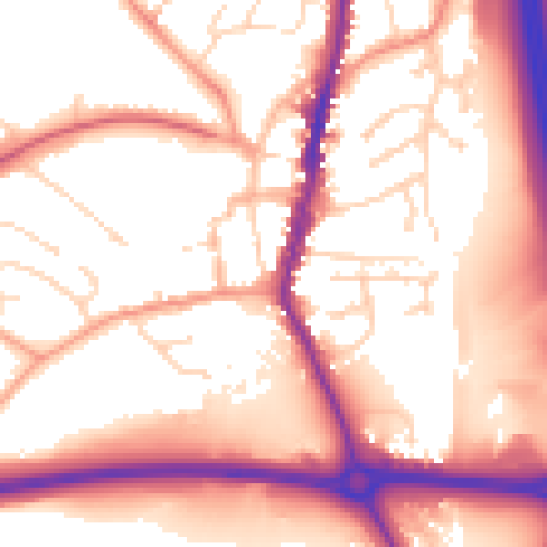 Daytime road noise heatmap for LE17 4BB