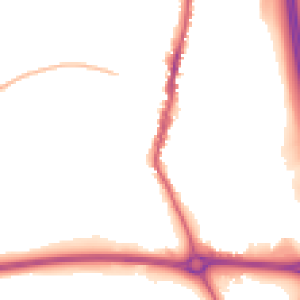 Night-time road noise heatmap for LE17 4BB