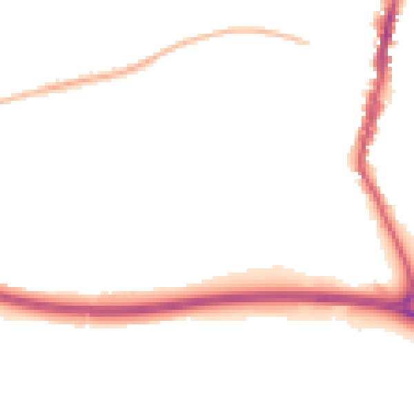Night-time road noise heatmap for LE17 4BY
