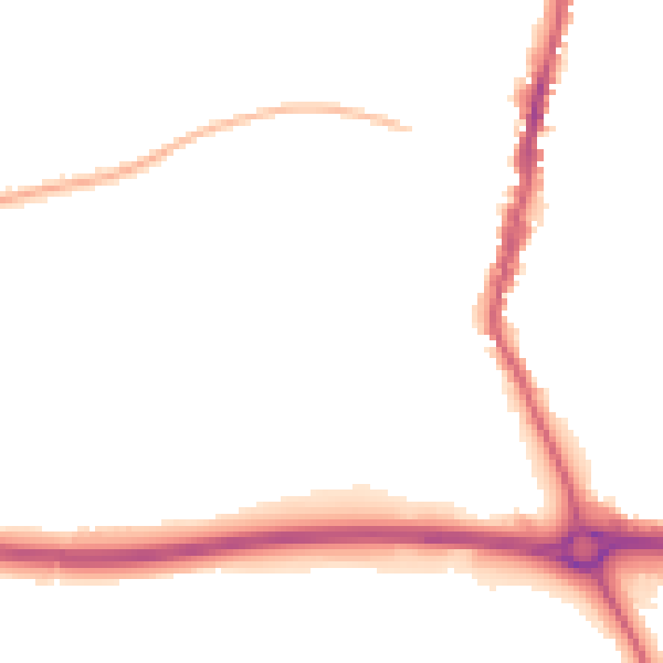 Night-time road noise heatmap for LE17 4DB