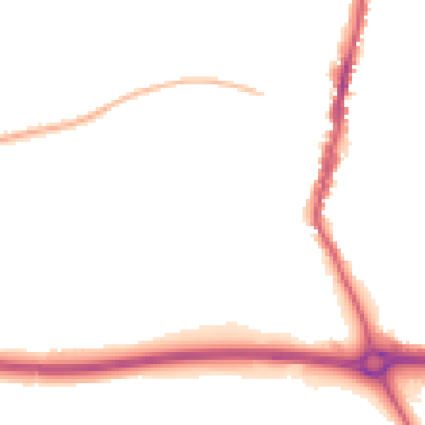 Night-time road noise heatmap for LE17 4DQ