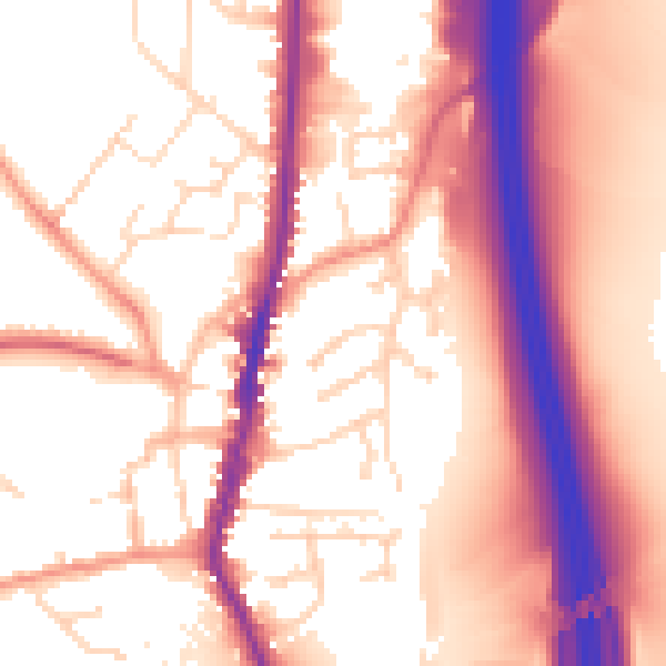 Daytime road noise heatmap for LE17 4DR