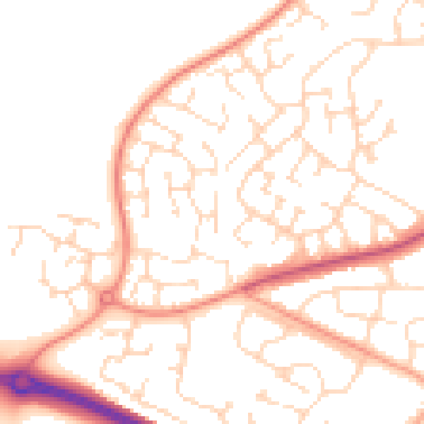 Daytime road noise heatmap for LE17 4FH