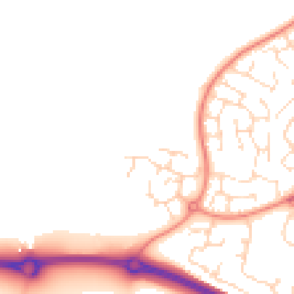 Daytime road noise heatmap for LE17 4FZ