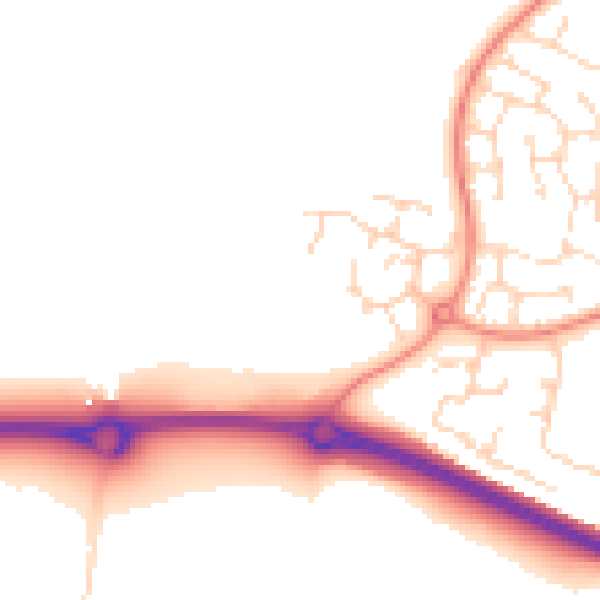 Daytime road noise heatmap for LE17 4GD