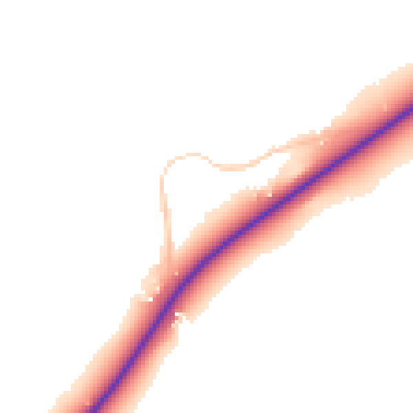 Daytime road noise heatmap for LE17 4HY