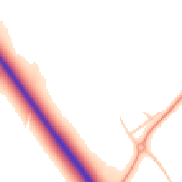 Daytime road noise heatmap for LE17 4JH