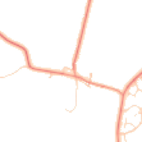Daytime road noise heatmap for LE17 4SF