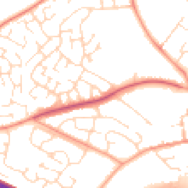 Daytime road noise heatmap for LE17 4SR