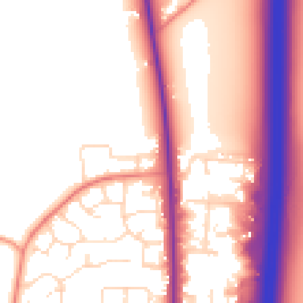 Daytime road noise heatmap for LE17 4UN