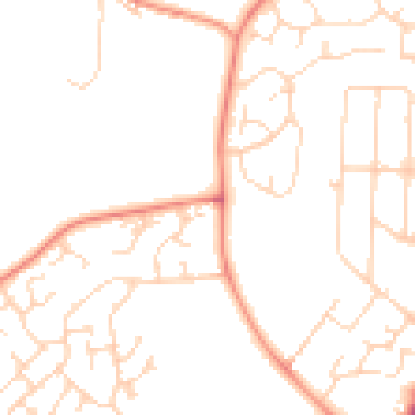 Daytime road noise heatmap for LE17 4UR