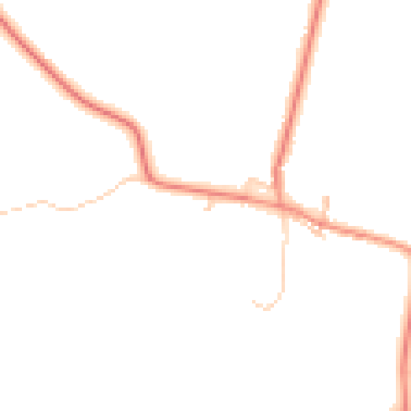 Daytime road noise heatmap for LE17 4YA