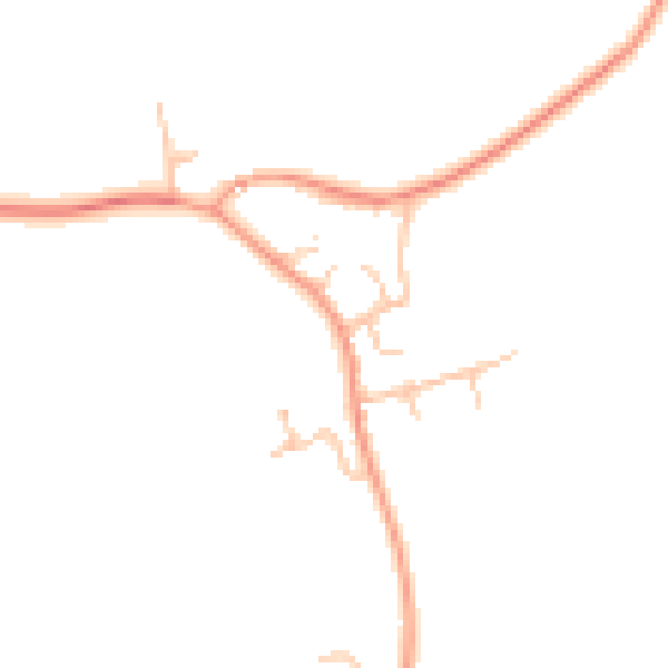 Daytime road noise heatmap for LE17 5AJ