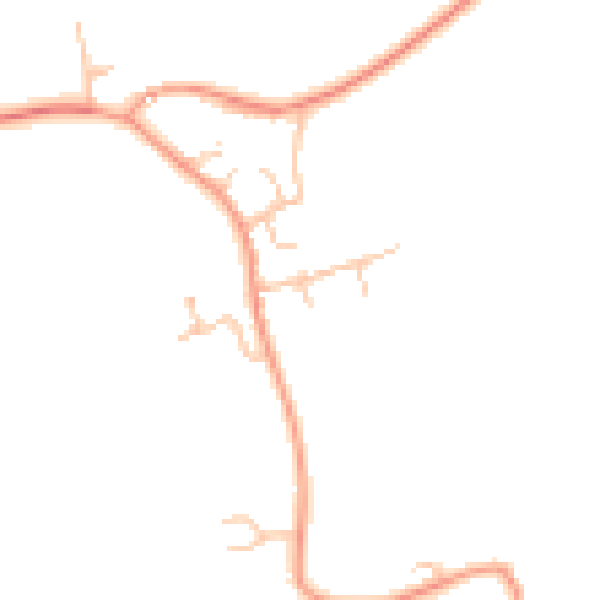 Daytime road noise heatmap for LE17 5AN
