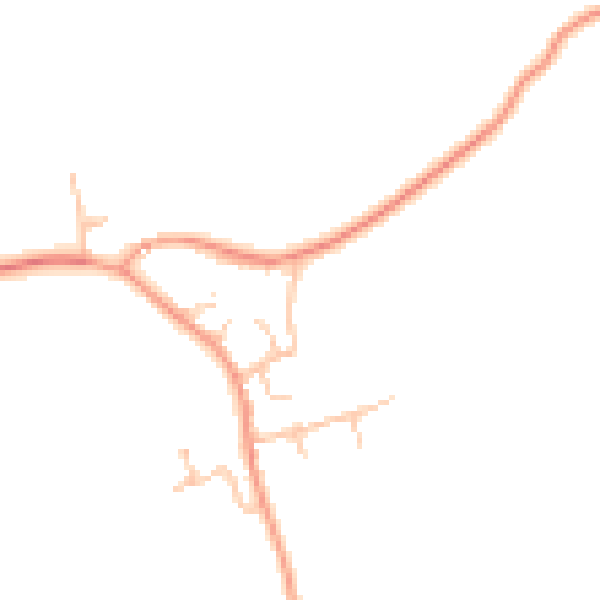 Daytime road noise heatmap for LE17 5AR