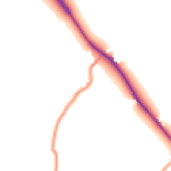 Daytime road noise heatmap for LE17 5BB
