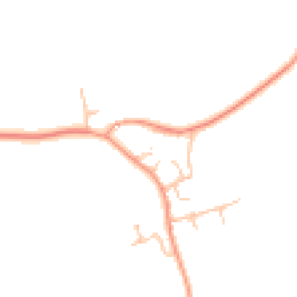 Daytime road noise heatmap for LE17 5BD