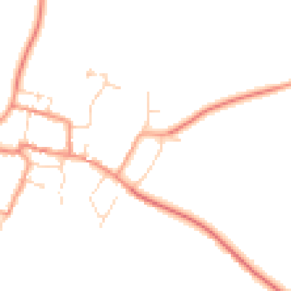 Daytime road noise heatmap for LE17 5DN