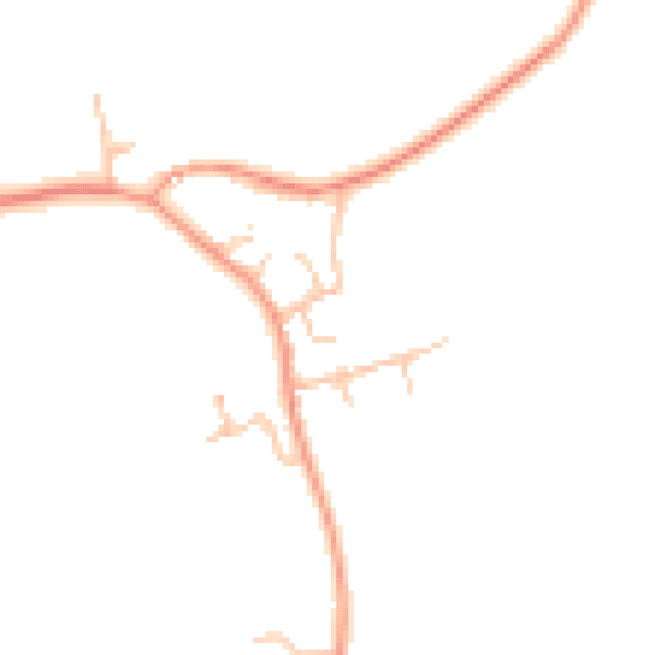 Daytime road noise heatmap for LE17 5DU